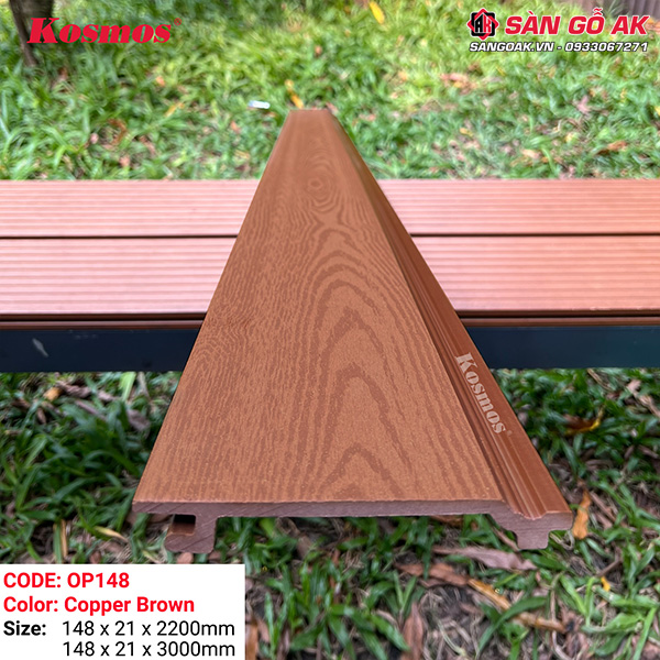 Tấm ốp gỗ nhựa ngoài trời Kosmos OP148X2.2M Copper Brown